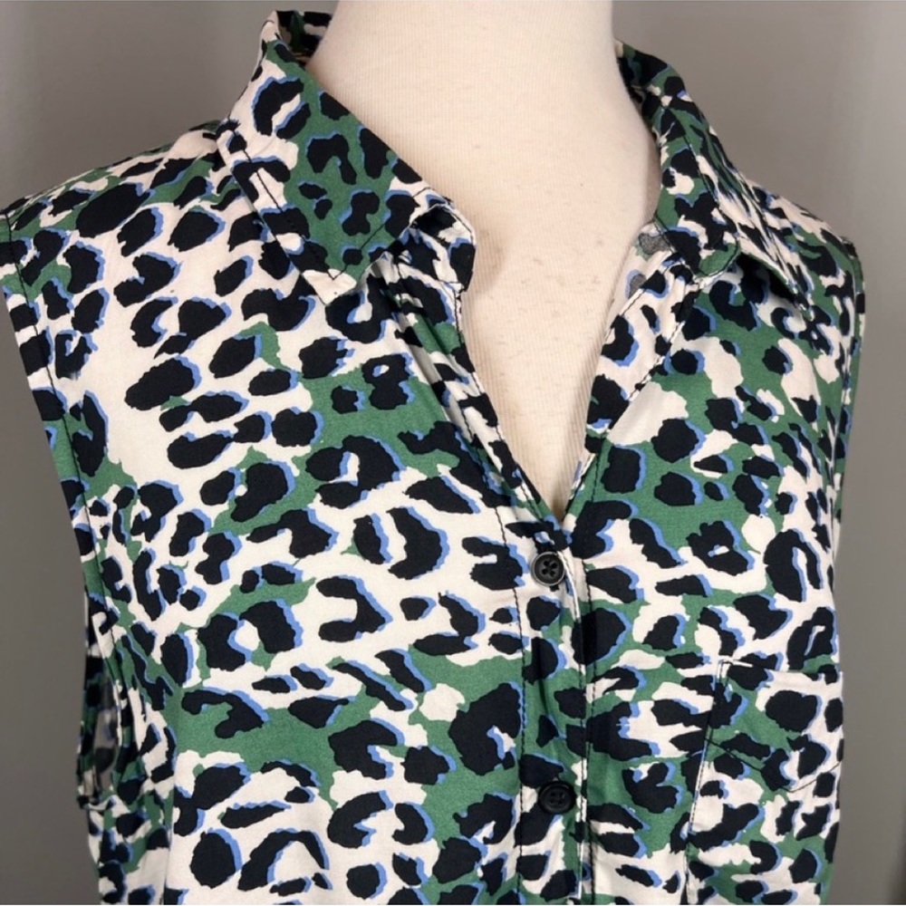 EUC Beachlunchlounge Tanzania Animal Print Blouse - Picture 5 of 11